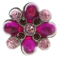 thumbnail image 1 of Flower Brooch-Pin Silver-Tone Metal With Pink Crystal Accents LQP745, 1 of 2