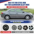 thumbnail image 6 of Hubcaps Wheel Covers 15 " Set of 4 for 2009-2019 TOYOTA COROLLA Snap on Installation ABS+PC Material (Matte Black Painted), 6 of 8