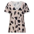 thumbnail image 2 of Birdeem Mode Femmes Été Col en V Dentelle Patchwork Manches Courtes Blouse Aguichant, 2 of 8
