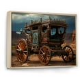 thumbnail image 2 of Designart "Fantasy Wagon In The Wild West Of The Usa" Old American Cart Floater Framed Canvas Art Print, 2 of 5