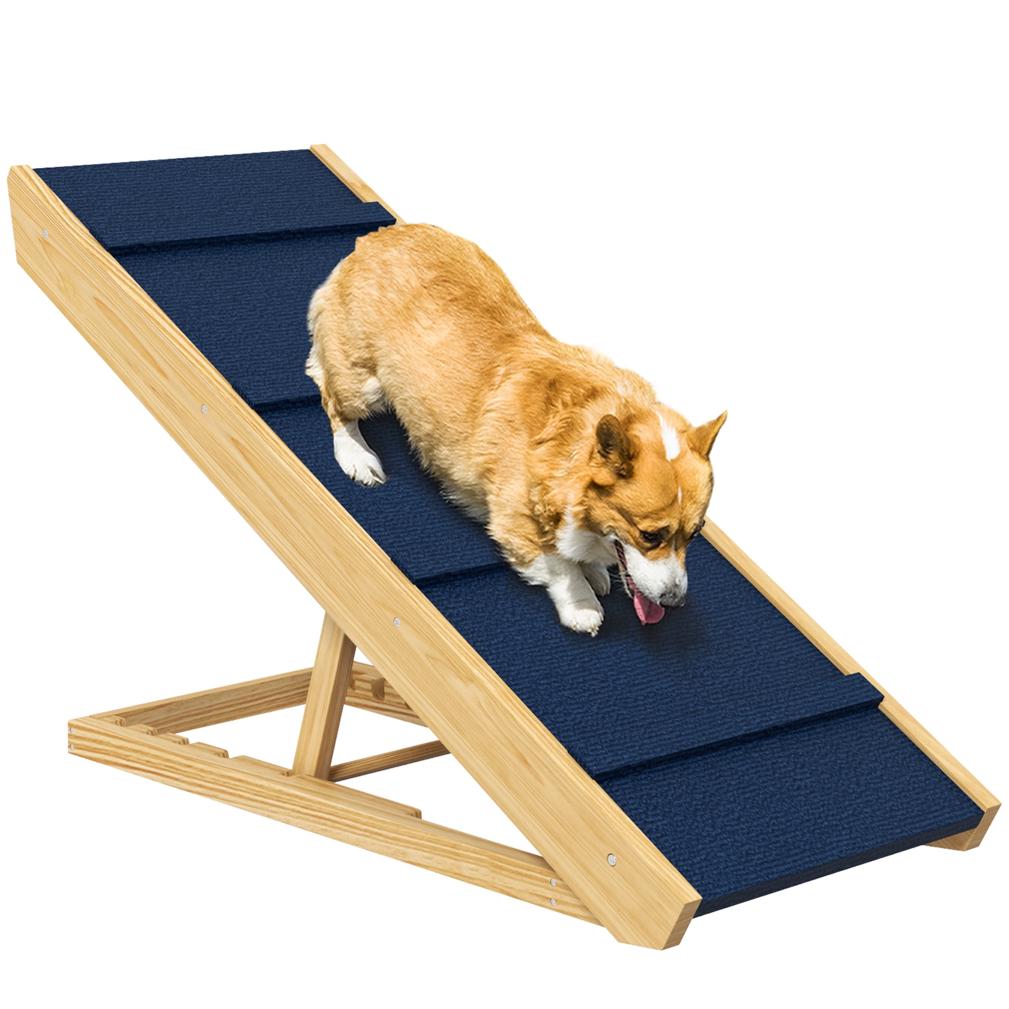 PawHut Adjustable Dog Ramp for Bed Sofa with Non Slip Surface Walmart