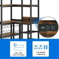 thumbnail image 3 of Dextrus Large Corner Wine Rack with Led Light & , 5-Tier L Shaped Industrial Bar Cabinets, 3 of 10