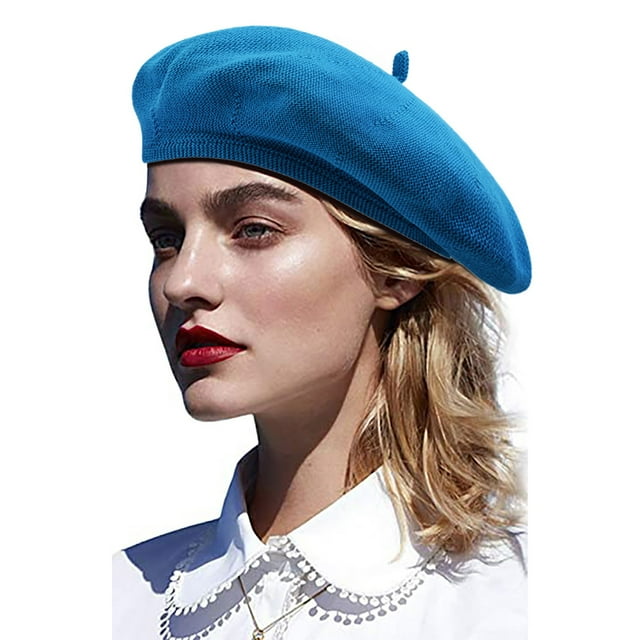 PEIXUN Béret Femme Automne Hiver Léger Respirant Bonnet Mode Couleur Unie