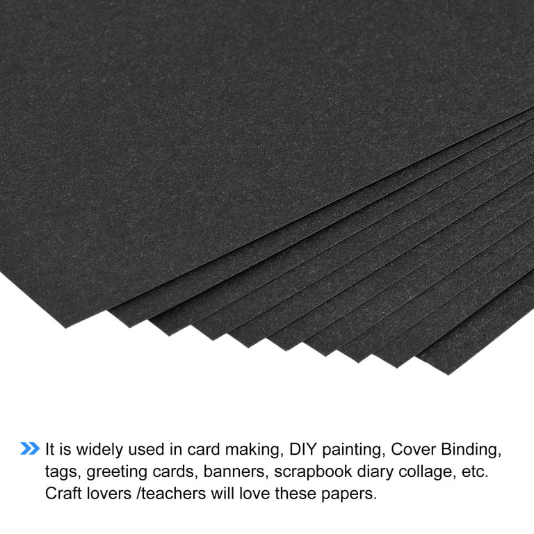  50 Sheets Black Cardstock Paper 8.5 x 11 inches, 250 GSM/92 lb  Thick Card Stock Paper Black Construction Paper for DIY Cards, Cardstock  Printer Paper Scrapbook Paper Cardboard Paper for