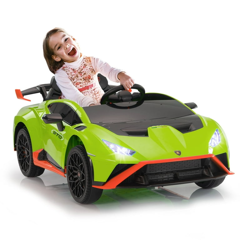 Jaxpety 12V Licensed Lamborghini STO Kids Ride-On Drift Car with