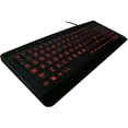 thumbnail image 3 of A4tech Large Print and LED Lighting Wired Keyboard, Black, 3 of 3