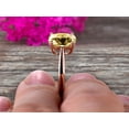 thumbnail image 2 of 1.25 Carat 8x6mm Oval Cut Champagne Diamond Moissanite Solitaire Engagement Ring On 10k Rose Gold Art Deco Shining Startling Ring Anniversary Gift, 2 of 5