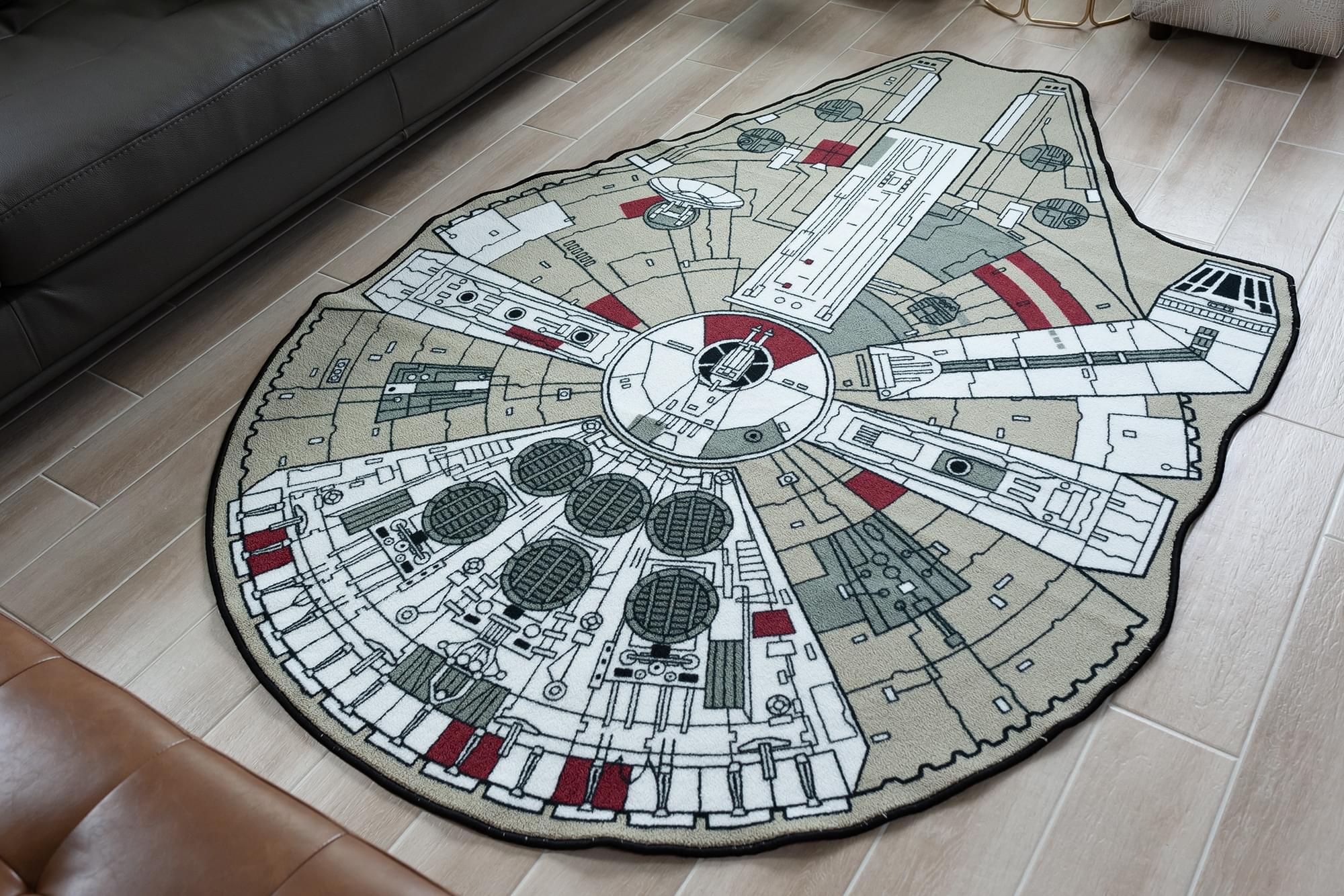 Star Wars Large Millennium Falcon Entry or Area Rug, 59" L x 79" W - image 6 of 7