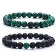 thumbnail image 6 of EOEMY 2Pcs Distance Bracelets Lovers Couples Matching Gift Matte Agate 8mm Bead Stone-5-Couples, 6 of 9