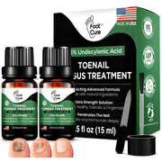 Foot Cure Toenail Fungus Treatment Extra Strength, 25% Undecylenic Acid Nail Repair Treatment for Ingrown Nails and Yellow Toenails - 2Pack
