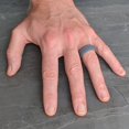 thumbnail image 5 of Oxford Grey Step Edge Breathable Silicone Ring for Men 9mm Bandwidth, 5 of 7