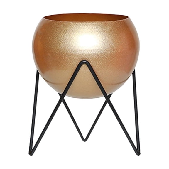 Elevated Metal Flower Stand, Large Capacity Planter with Drainage Holes, Modern Decorative Pot for Living Room, Office, Garden, Balcony, Ideal for Indoor Foliage Plants