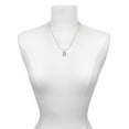 thumbnail image 3 of Delight Jewelry Silvertone Crystal Initial - R - Green Shamrock Necklace and Clover Earrings Jewelry Set, 3 of 4