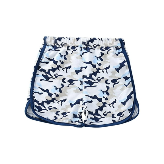 shoper Boy Shorts 3t Waist Drawstring Solid Color Quick Dry Cotton Shorts Lightweight Pajama Shorts Kids Baby Summer Clothes Blue 110