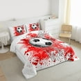 thumbnail image 3 of Homewish Gamer Football Soccer Boy 3-Piece Full Size Comforter Sets,Sport Theme Bedding Comforter Set,Graffiti Splash Lightweight Bedding Sets,Super Cozy Room Decor,Reversible, 3 of 8
