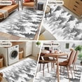 thumbnail image 5 of Black Grey Forest Area Rug 4x6 FT, Non Slip Kids Room Carpet, Contemporary Silhouette Abstract Art Washable Soft Floor Carpet Non-Shedding Throw Rug for Dorm Kitchen Study Room Home Office Bedside, 5 of 9