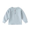 thumbnail image 5 of Bobifish Toddler Boys Long Sleeve Crewneck T‑Shirt Henley Button Placket Fleece Top, 5 of 9