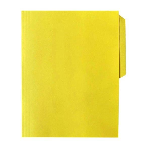 Fólder de Color Amarillo Intenso, Oxford, Tamaño Carta, Ceja 1/2, paquete con 25