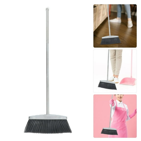 HEMOTON  Broom Heavy Duty Outdoor Brooms for Sweeping Patio Dark Grey