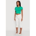 thumbnail image 4 of Womens Cropped Short Sleeve Crew Neck Tee, 4 of 5