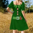 thumbnail image 3 of green elf Merry Christmas Santa's helper elf costume Sleeveless Dress Dresses for wedding party luxury woman party dress, 3 of 6