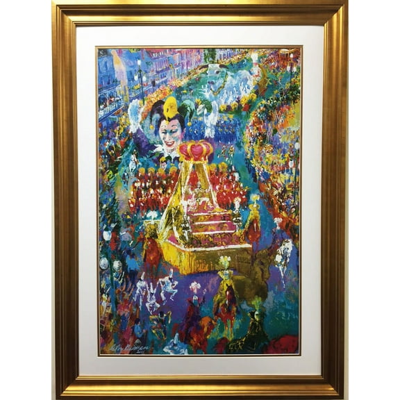 LeRoy Neiman "Mardi Gras Parade" CUSTOM FRAMED Art Lithograph Generic