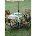 thumbnail image 5 of Square Outdoor Tablecloth with Umbrella Hole Summer Beach Outside Table Cloth Waterproof Patio Table Cover Tropical Coastal Palm Tree Surfboard Zipper Tablecloths for Picnic Party Camping 60x60 Inch, 5 of 8