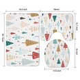 thumbnail image 3 of White Christmas Tree Pattern Bathroom Rugs Sets 3 Piece,Toilet Cover Set,Absorbent Non Slip Bathroom Mats Sets with U-Shaped Contour Rug Toilet Rug Set, 3 of 5