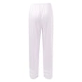 thumbnail image 7 of Womens Lightweight Satin Pants for All Seasons Soft Comfortable Sleepwear and Casual Wear Elastic Waist Full Length Pajama Pants White XXL, 7 of 7