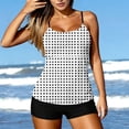 thumbnail image 5 of Summer Plus Size Bathing Suit for Women Fashion Sleeveless Printing Round Neck Bikini Padded Swimwear Swim Romper Backless Bathing Suit, 5 of 8