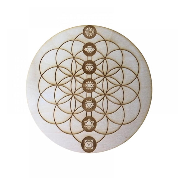 Christmas Simple Linden round Placemat Household Goods Wood Coaster Kitchen Insulation Mat Carved Heat Dissipation Pot Mat