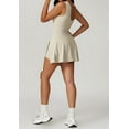 thumbnail image 6 of Womens High Neck Tennis Dress Sleeveless Wrap Skirt Built in Shorts Golf Athletic Dress Oatmeal  XL, 6 of 7