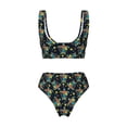 thumbnail image 6 of Rocae Colorful Turtles for Bikini Set for Women Two Piece Sexy High Swimsuits Split Crossover Bikini Small, 6 of 9