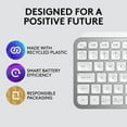 thumbnail image 5 of Logitech MX Keys Mini Wireless Computer Keyboard, Backlit, Bluetooth, Pale Gray, 5 of 13