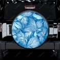 thumbnail image 1 of Abstract Modern Blue Leaves Pattern Polyester Universal Spare Wheel Tire Cover Wheel Covers for Trailer RV SUV Truck Camper, 1 of 5