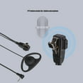 thumbnail image 4 of Auriculares De Radio, Auricular En Forma De D, Ganchos Suaves Para La Oreja, Buena Compatibilidad, 2 Piezas Con Botón PTT Para Radios, 4 of 7