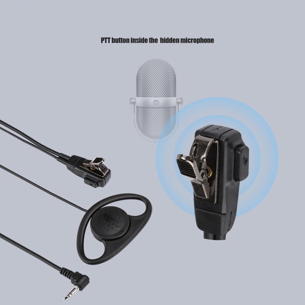 Auriculares De Radio, Ganchos Suaves Para La Oreja, Buena Compatibilidad, 2 Piezas, Auricular Duradero En Forma De D Para Radios