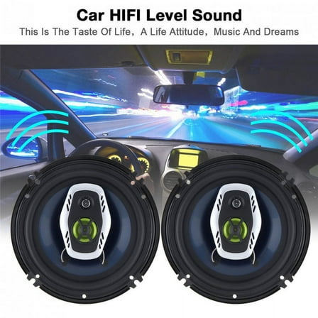 Pair 6.5" 600W 12V 80db 2 Way Car Coaxial HIFI Speakers Audio Music Loudspeaker