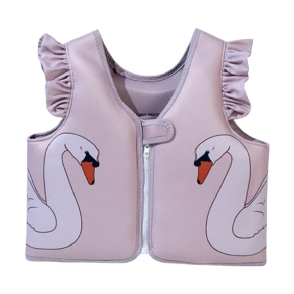 Chaleco de natación para niños, chaleco de flotabilidad para natación, traje de baño de entrenamiento, ayuda de flotabilidad para agua patrón de cisne
