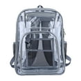 thumbnail image 1 of Mochila transparente resistente al agua portátil duradera ajustable con cremallera bidireccional GRIS Yinane, 1 of 4