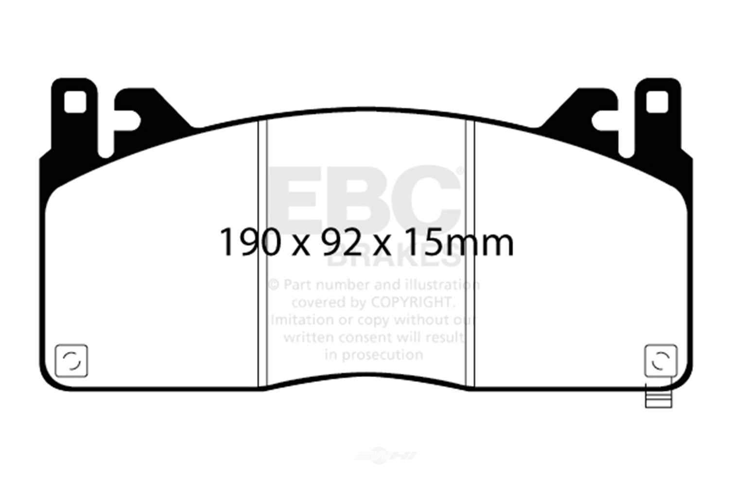 EBC Brakes Bluestuff NDX Trackday Brake Pad Set Fits select: 2015-2022 FORD MUSTANG