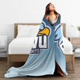 thumbnail image 5 of Roger Williams University Logo Fleece Blanket, Very Soft Microfiber Flannel Blanket for Couch Warm and Cozy for All Seasons, 5 of 6