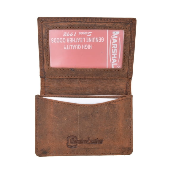 Soft Vintage Genuine Leather RFID Business Card ID Holder with Expandable Pocket RFID70HTC