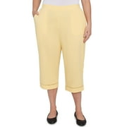 Alfred Dunner Womens Plus-Size Lace Dotted Trim Capri