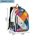 thumbnail image 2 of FORMRS School Backpack 17" Student Travel Bag with Laptop Compartment, Colorful Triangles, 2 of 7