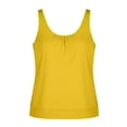 thumbnail image 4 of Womens Swimwear Tank Top with Built in Bra Printed Sleeveless Modest Bathing Suit Top for Summer Vacation Beach (XL, Yellow), 4 of 8