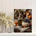 thumbnail image 2 of Pumpkin Grape Olive Oil Canvas Print, Rustic Fall Halloween Art, Farmhouse Seasonal Kitchen Wall Decor, 2 of 8