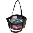 thumbnail image 5 of Flamingo Canvas Leather Mix Tote Bag - Hand-Held Twill Jeanette Sponge Bag 30x10.5x39cm, 5 of 5