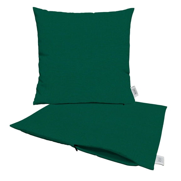 RSH Decor: Sunbrella Pillow Covers Set of 2 | 24" x 24" Square Covers | Weather-Resistant Sunbrella Fabric | Canvas Forest Green