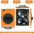 thumbnail image 5 of XYX Case for iPad Air 11 (2025)/iPad Air 11 (2024)/iPad Pro 11 inch (2022/2021/2020/2018) with 360 Degree Rotating, Hand Strap, Shoulder Strap, Orange, 5 of 7